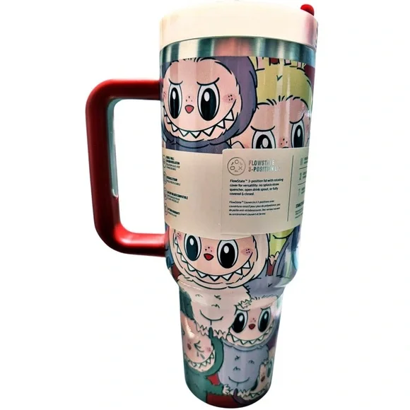 Stanley Labubu Monster Custom Graphic 40oz Quencher H2.0 Insulated Tumbler